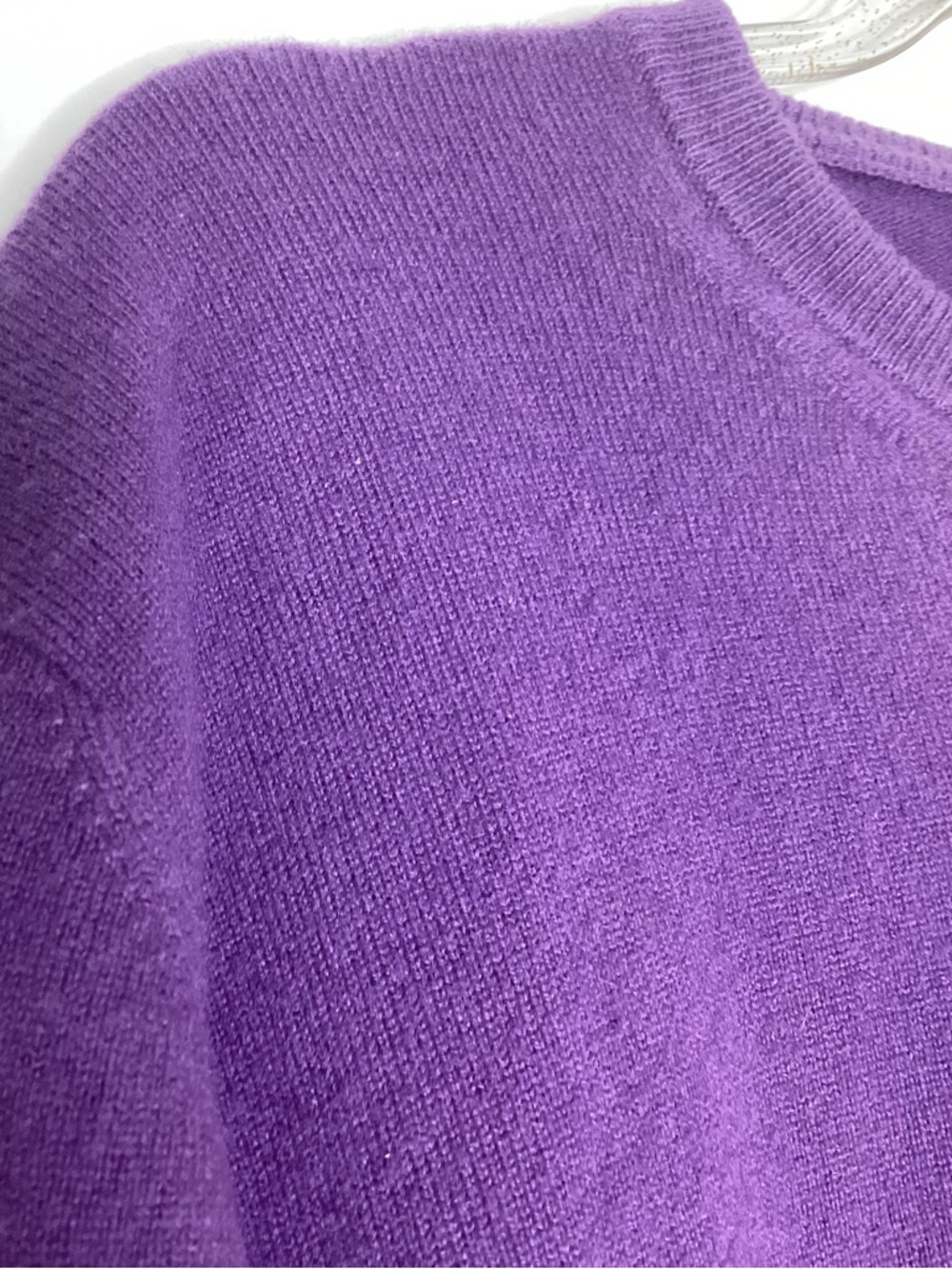 Regina Schrecker Cashmere Crewneck Sweater Italy Purple Lg - Picture 4 of 6